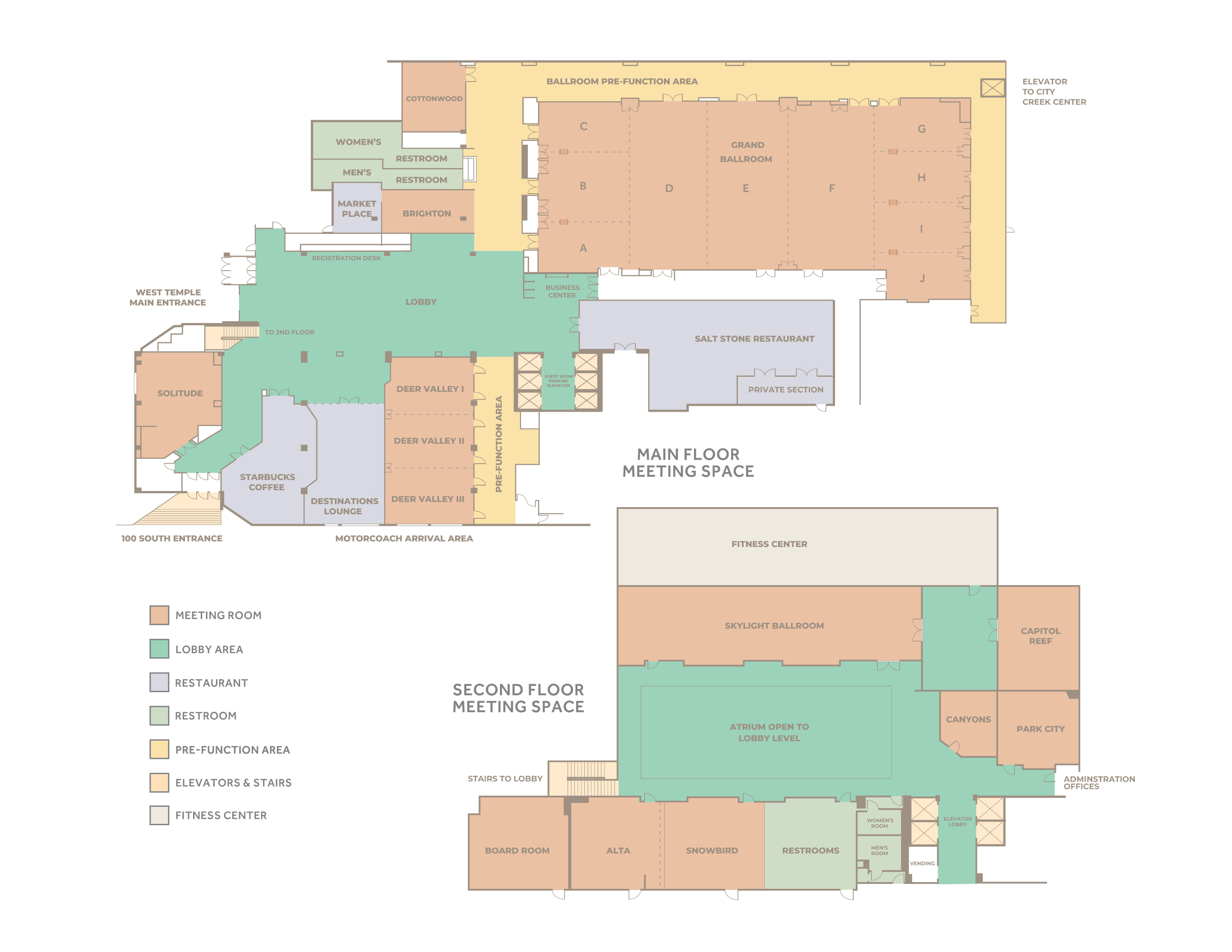 A diagram showing the layout of the conference hotel